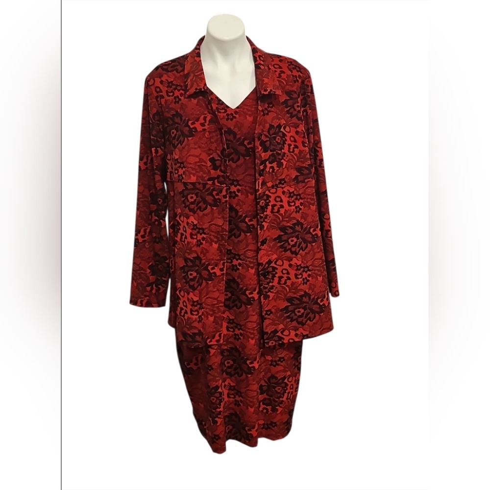 Harve Benard 2-piece Red Midi Dress